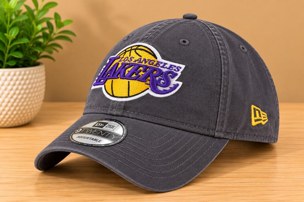 NWT New Era LA Lakers NBA  Adjustable Hat Graphite OSFA /Unisex Adult